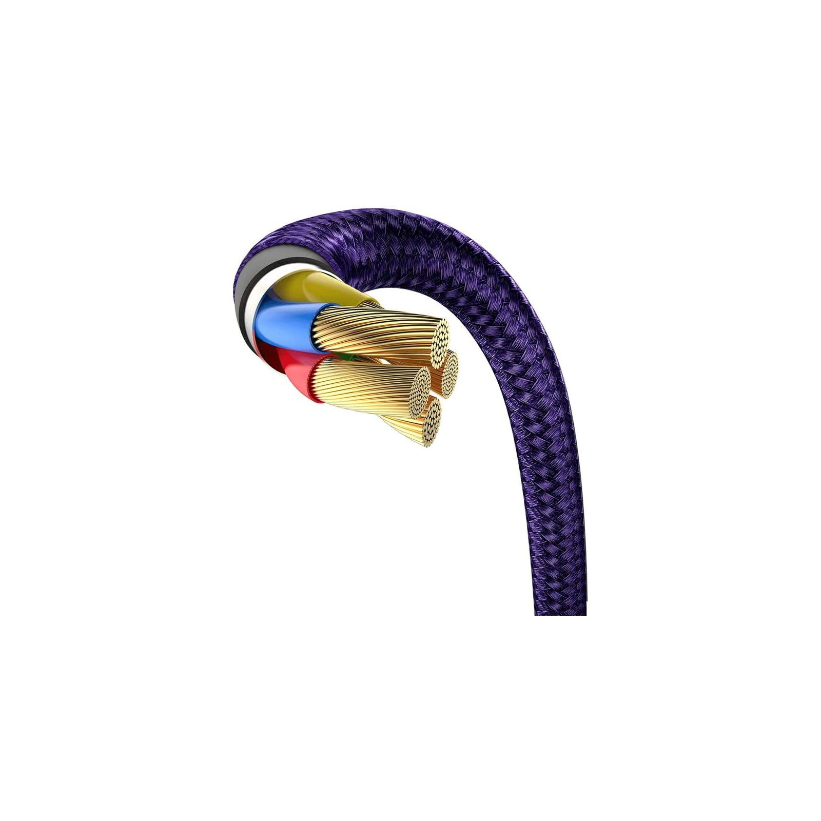 Дата кабель USB 3.1 AM to Lightning 1.0m CAL7C 1.5A 90 Purple Baseus (CAL7C-A05) зображення 6