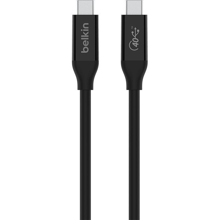 Дата кабель USB-C to USB-C 0.8m USB4 40Gbps 100W Black Belkin (INZ001BT0.8MBK)