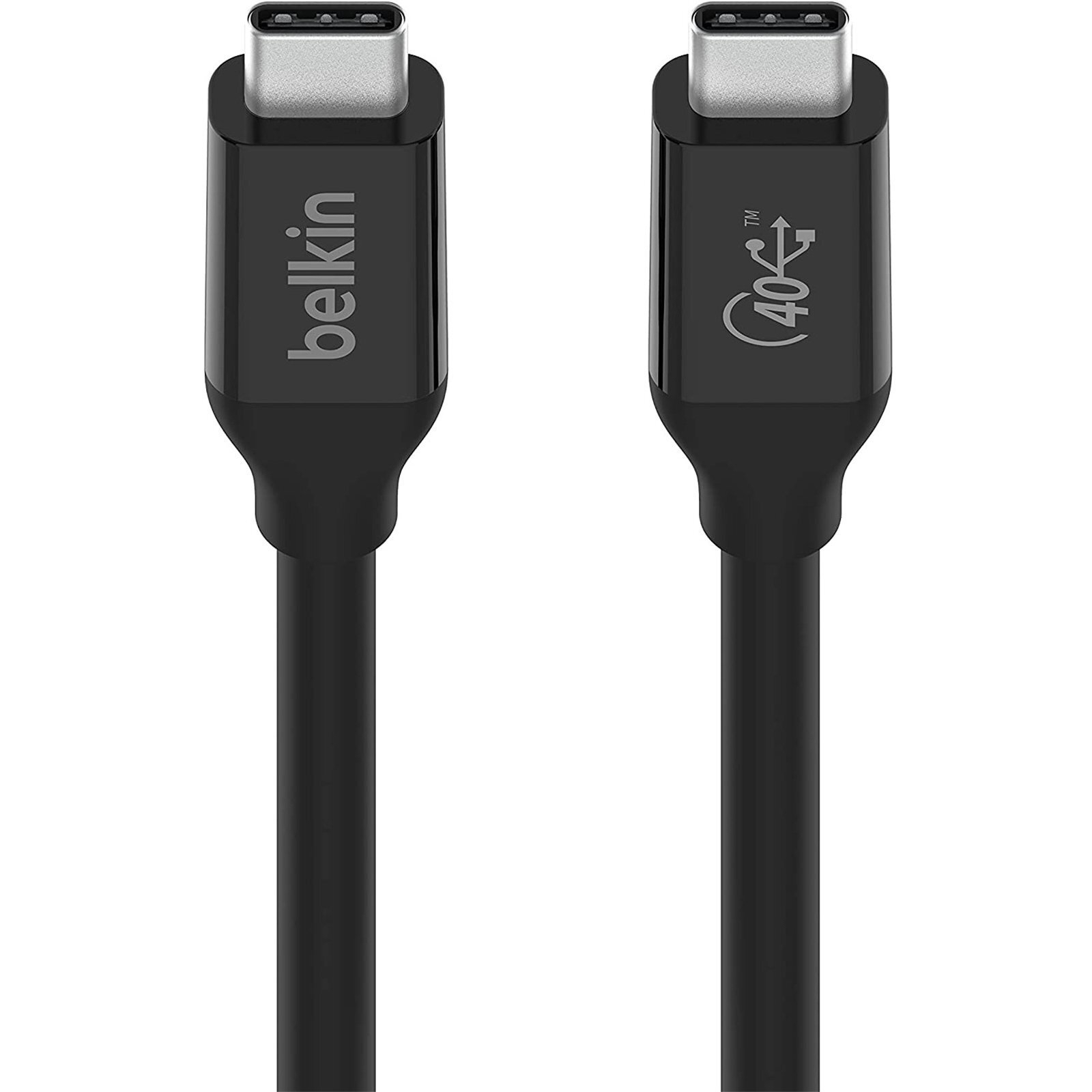Дата кабель USB-C to USB-C 0.8m USB4 40Gbps 100W Black Belkin (INZ001BT0.8MBK) зображення 4