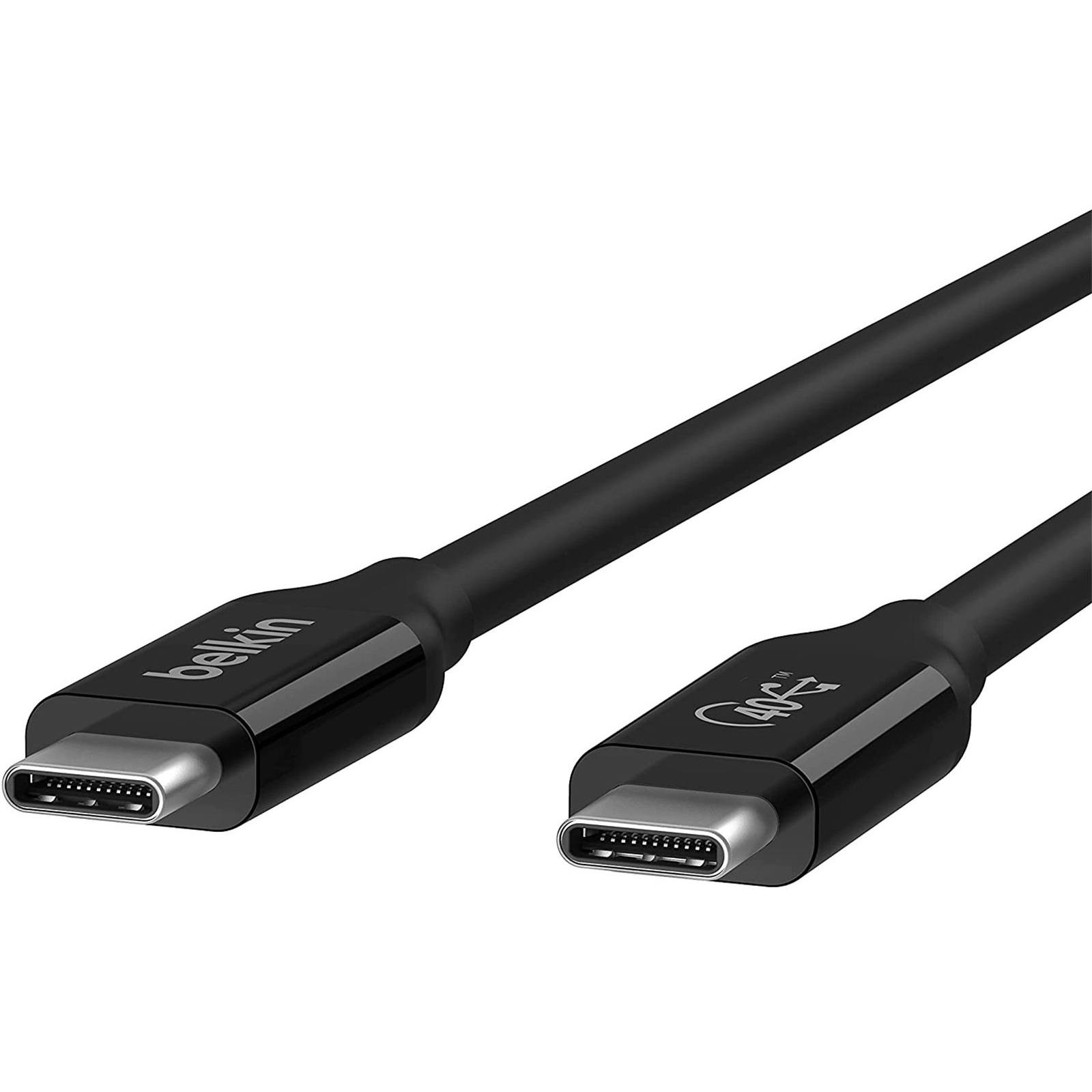 Дата кабель USB-C to USB-C 0.8m USB4 40Gbps 100W Black Belkin (INZ001BT0.8MBK) зображення 5
