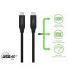 Дата кабель USB-C to USB-C 0.8m USB4 40Gbps 100W Black Belkin (INZ001BT0.8MBK) зображення 6