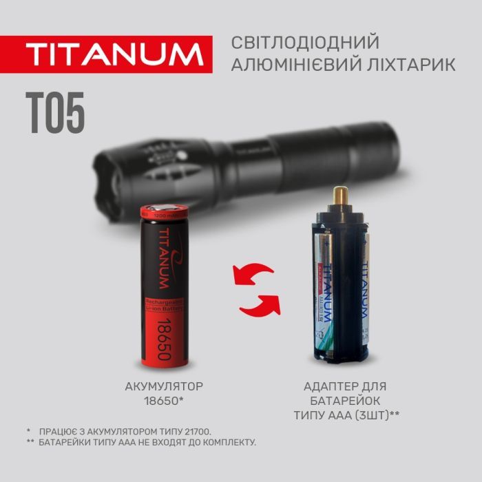 Фонарь TITANUM 300Lm 6500K (TLF-T05) изображение 6