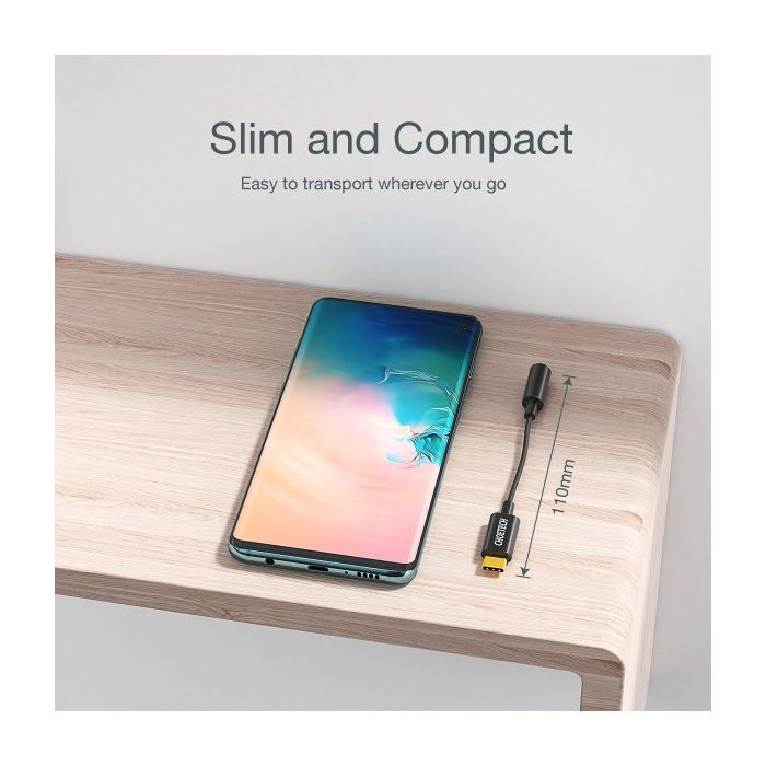 Переходник USB-C to 3.5mm F stereo-audio (CDLA) Choetech (AUX003-BK) изображение 7
