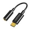 Переходник USB-C to 3.5mm F stereo-audio (CDLA) Choetech (AUX003-BK)