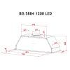 Витяжка кухонна Perfelli BIS 5884 BL 1200 LED зображення 10