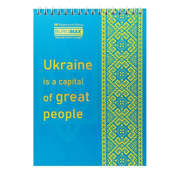 Блокнот Buromax на пружине сверху Patriot NATIONAL A5 48 листов в клетку (BM.24545115) изображение 2