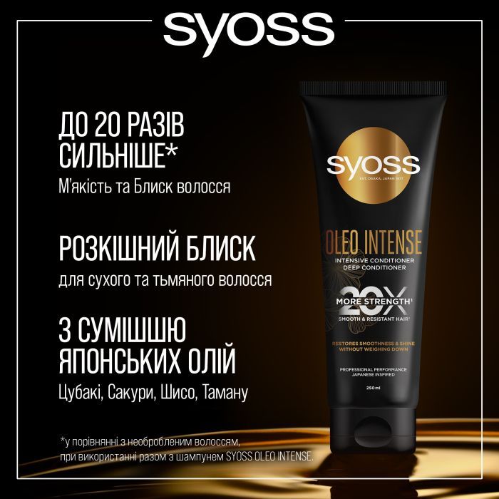 Кондиціонер для волосся Syoss Oleo Intense Інтенсивний для сухого та тьмяного волосся 250 мл (9000101712537) зображення 2