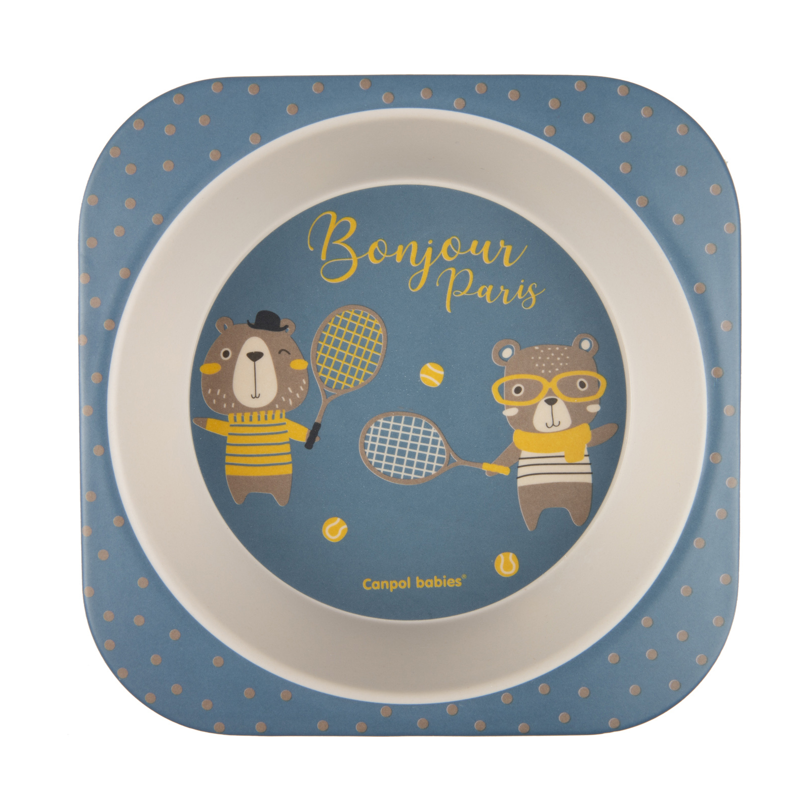 Набор детской посуды Canpol babies BONJOUR PARIS посуды 5 эл. синий (9/227_blu) изображение 4