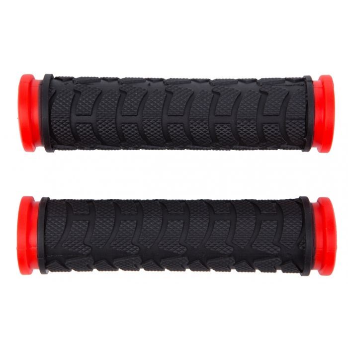 Грипсы Bravvos L122 мм FL-424 Black/Red (GRI-334)