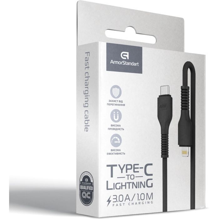 Дата кабель USB-C to Lightning 1.0m AR88 3A Peach Armorstandart (ARM65289) изображение 4