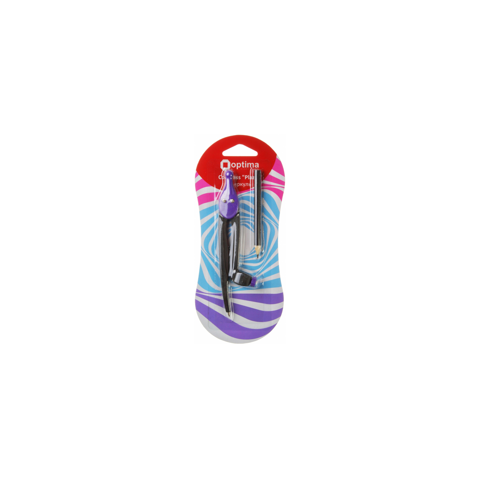 Циркуль Optima для карандаша пластиковый Plazzy фиолетовый (O81480)