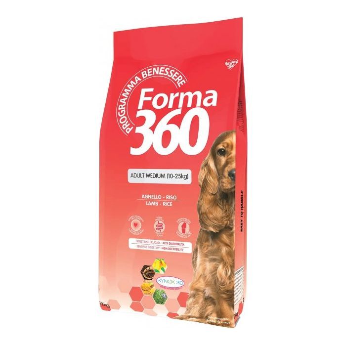 Сухий корм для собак Forma 360 Dog Adult Medium з ягнятиною та рисом 12 кг (8014556126956)