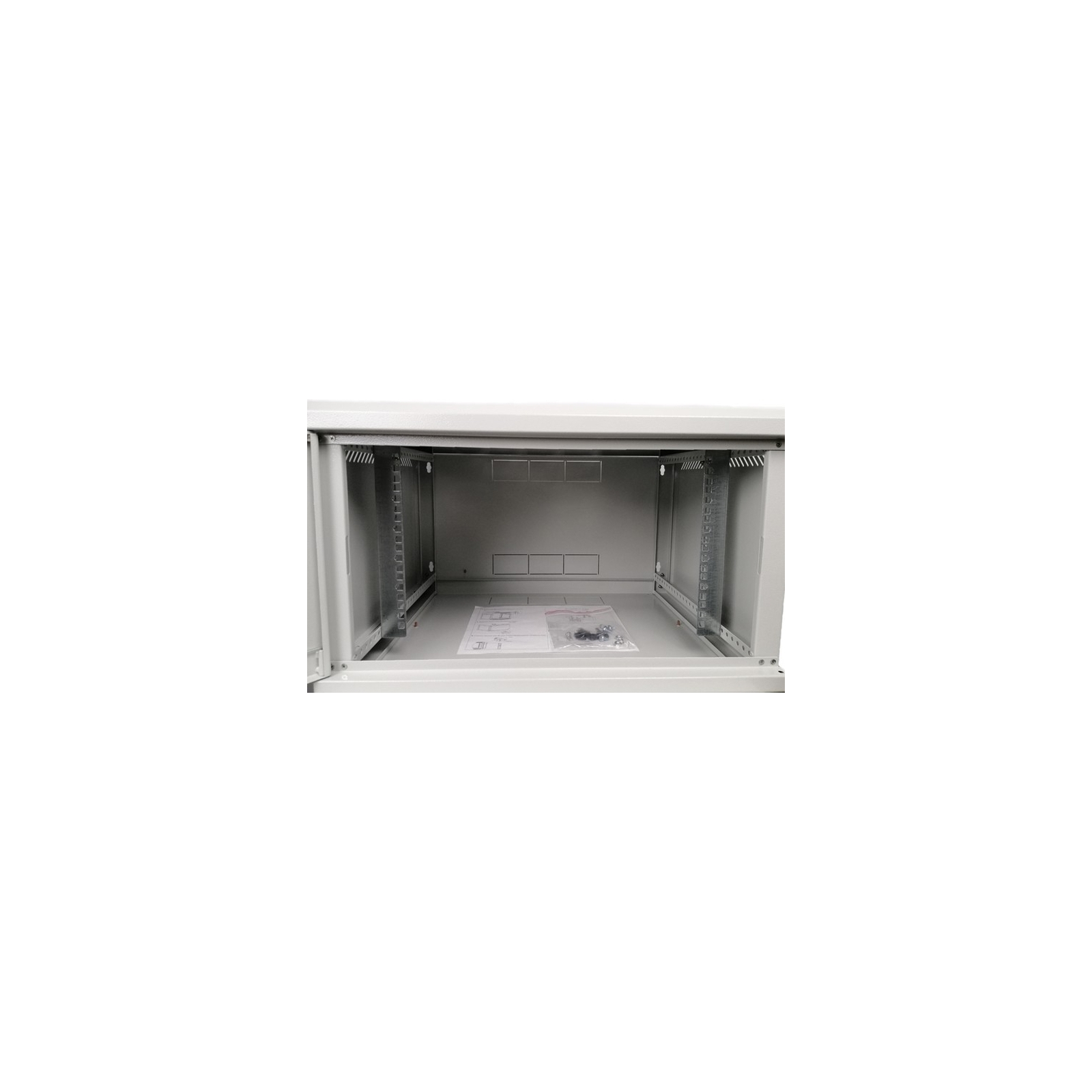 Шкаф настенный Eserver 6U, 600х350х370 (Ш*Г*В), стекло, серый (ES-Е635G) изображение 3