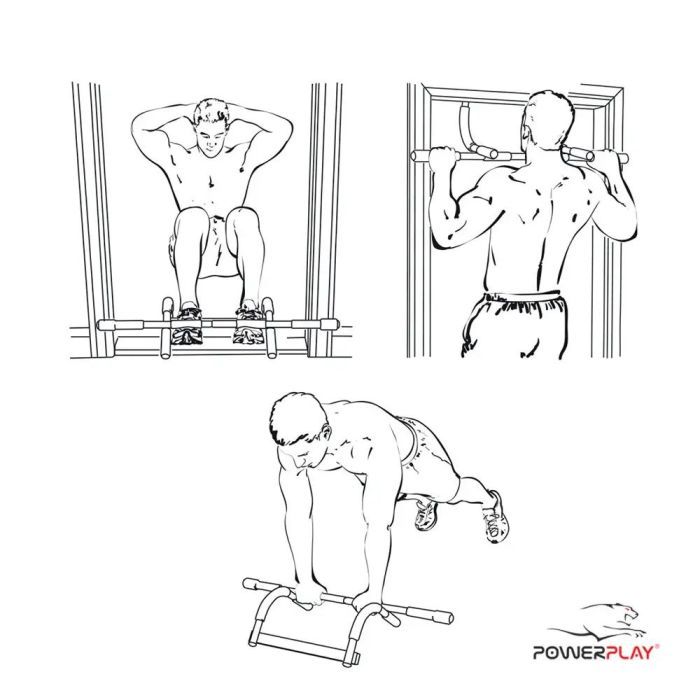 Турник PowerPlay 4129 Pull Up Pro Black дверний багатофункціональний (PP_4129) изображение 5