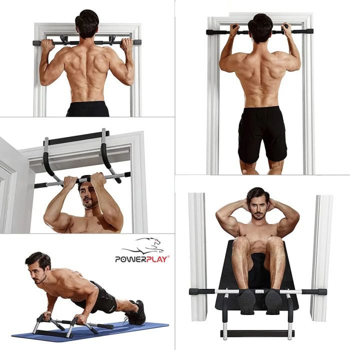Турник PowerPlay 4129 Pull Up Pro Black дверний багатофункціональний (PP_4129) изображение 8