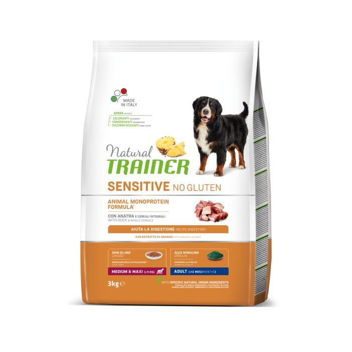 Сухий корм для собак Trainer Natural Dog Sensitive Adult Medium&Maxi With Duck 12 кг (8059149252520)