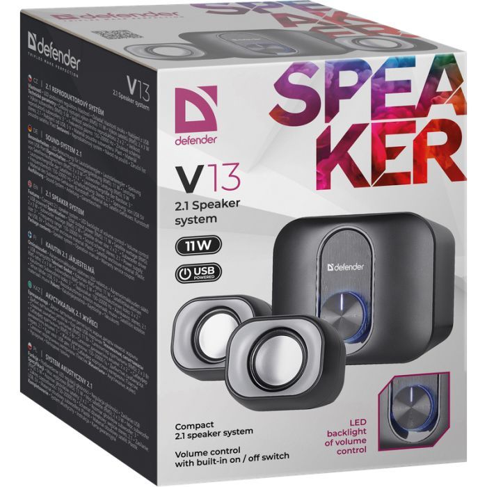 Акустическая система Defender V13 USB Black/Grey (65213) изображение 4