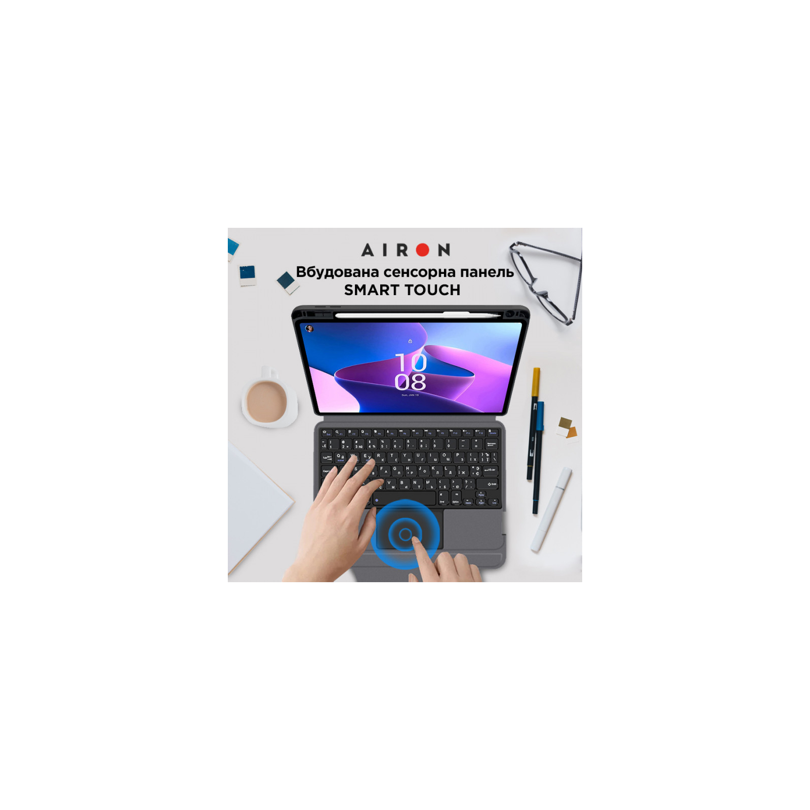 Чехол для планшета AirOn Premium Lenovo Tab M10 Plus 3Gen 2022 10.6" with Keyboard (4822352781100) изображение 7