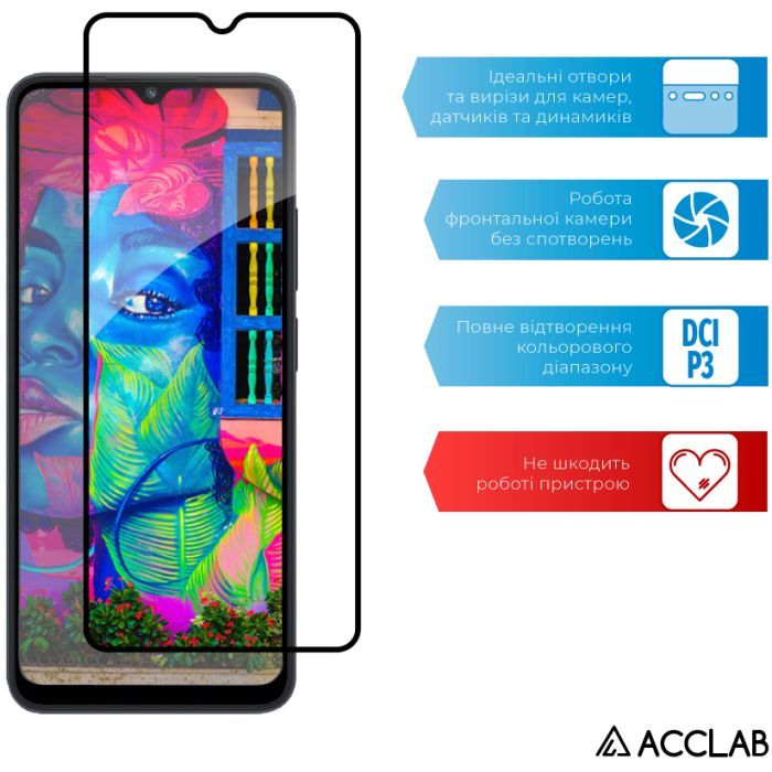 Стекло защитное ACCLAB Full Glue Xiaomi Redmi 12C (1283126573743) изображение 5