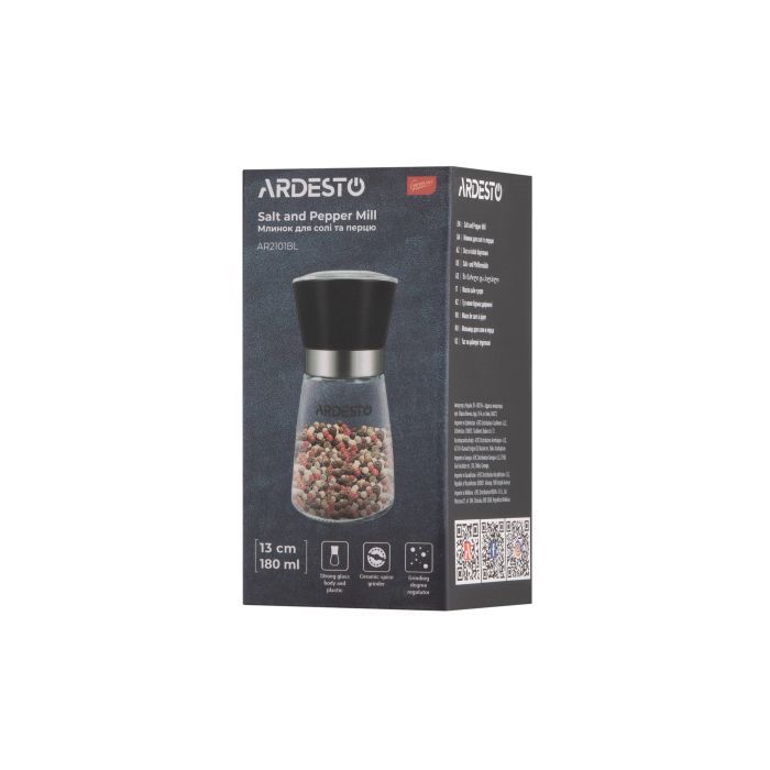 Мельница для специй Ardesto Gemini Чорний (AR2101BL) изображение 7