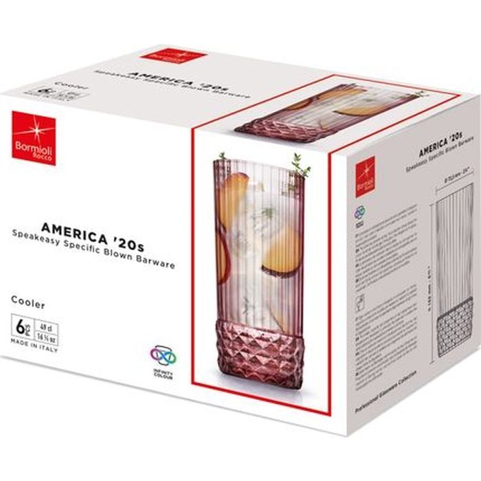 Набор стаканов Bormioli Rocco America'20s Cooler 490мл h-162мм 6шт Прозорий (122141BB9121990) изображение 2