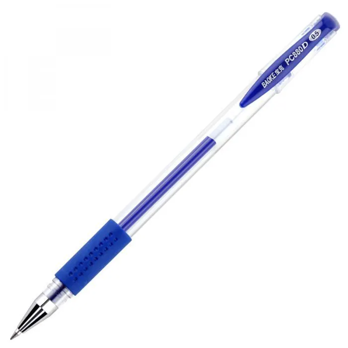 Ручка гелева Baoke з грипом 0.5 мм, синя (PEN-BAO-PC880D-BL)