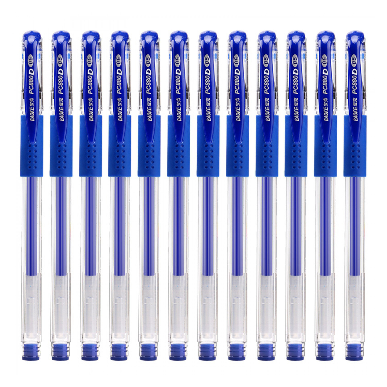 Ручка гелевая Baoke с гриппом 0.5 мм, синяя (PEN-BAO-PC880D-BL) изображение 2