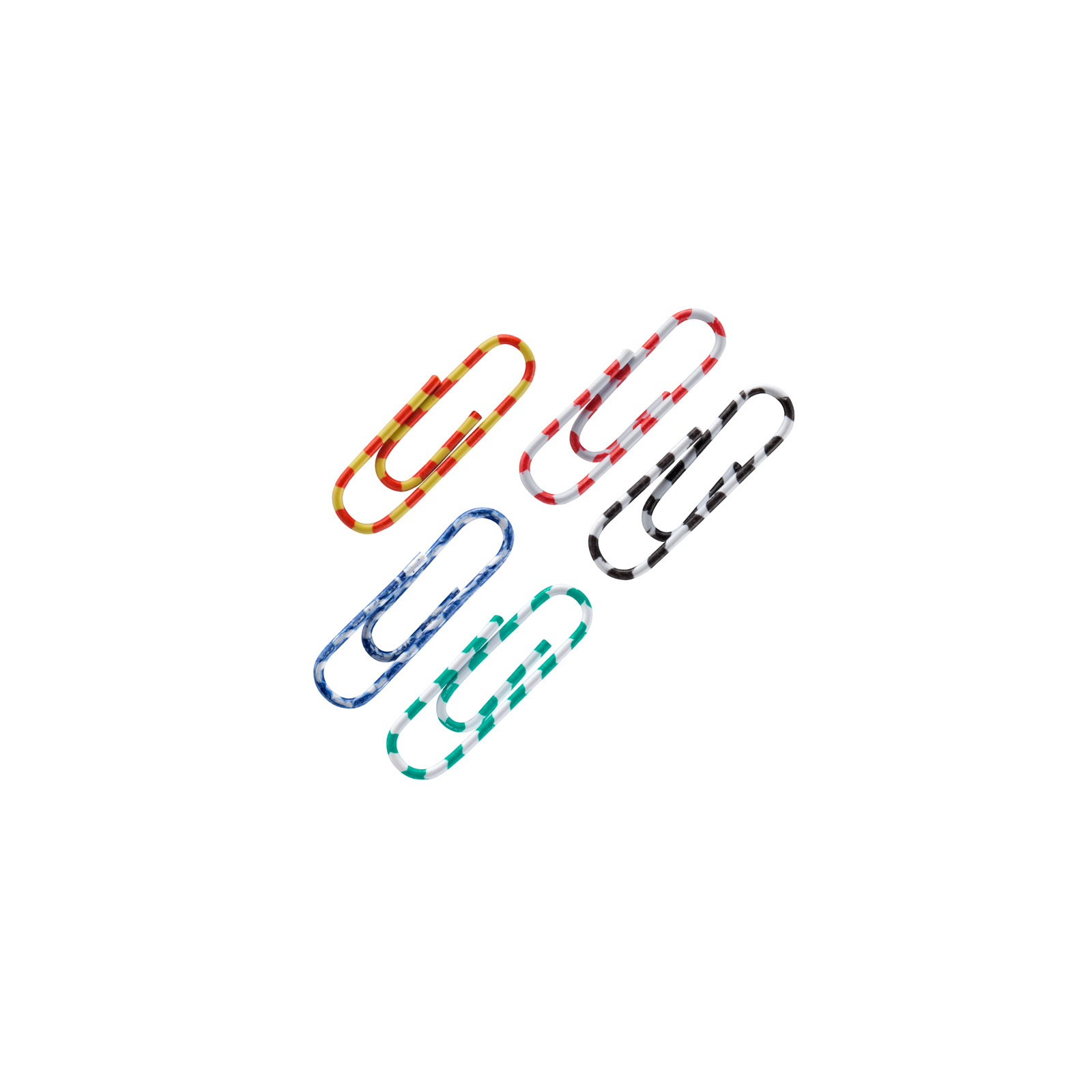 Скрепки канцелярские Axent цветные полосатые, 28мм 100шт (пластиковый контейнер) (4114-A)