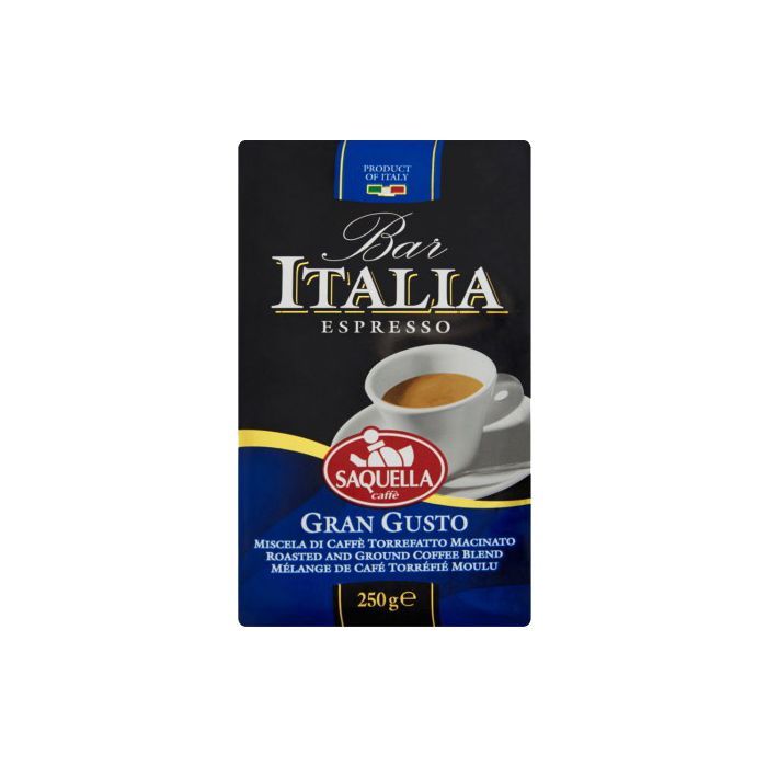 Кофе SAQUELLA Bar Italia Gran Gusto молотый 250 г (вакуум) (8002650001378)