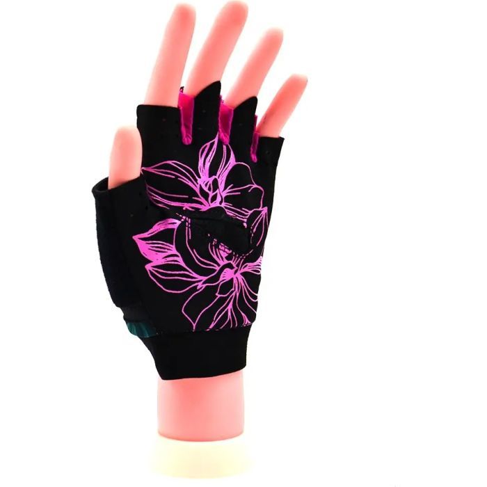Перчатки для фитнеса MadMax MFG-770 Flower Power Gloves Black/Pink XS (MFG-770_XS) изображение 6