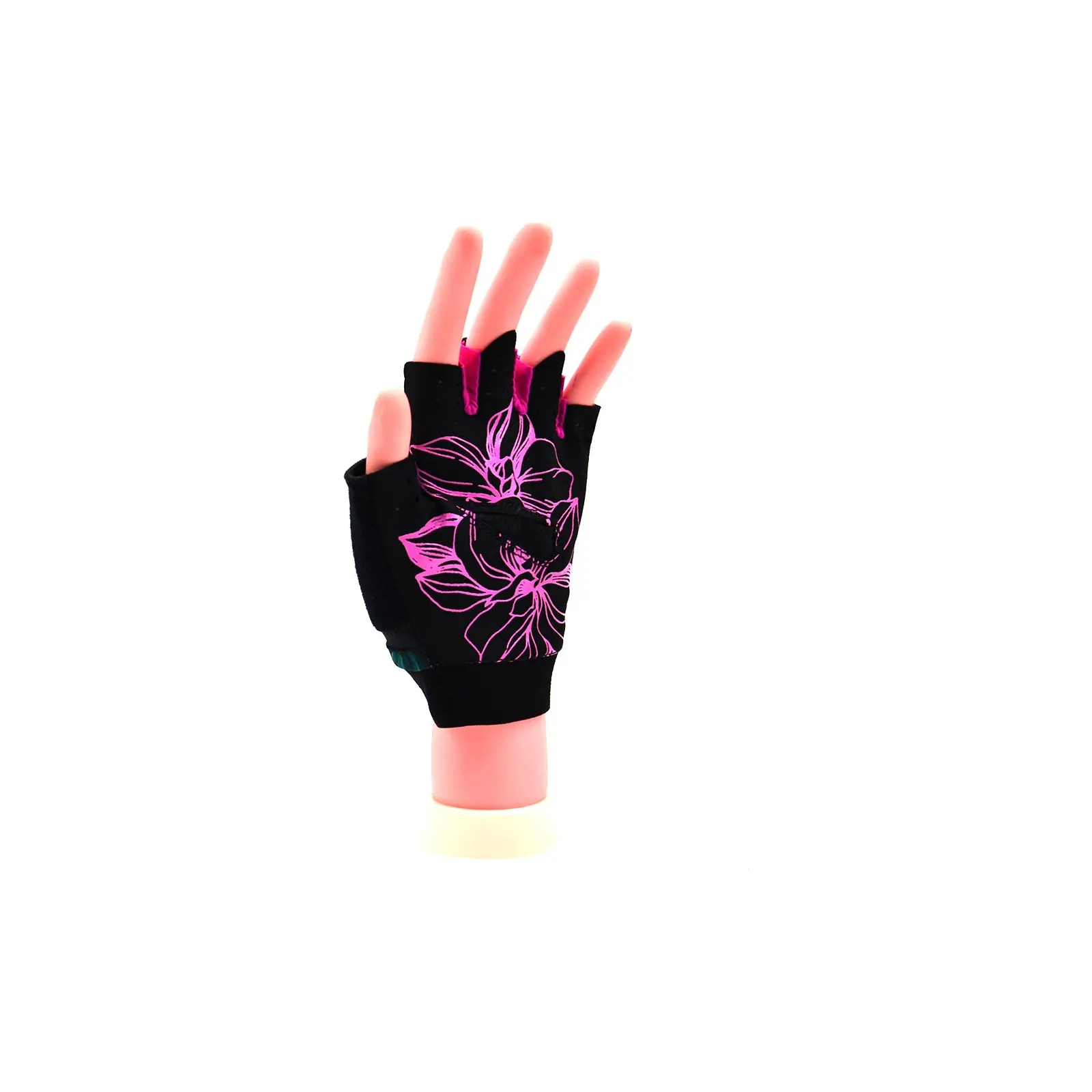 Рукавички для фітнесу MadMax MFG-770 Flower Power Gloves Black/Pink XS (MFG-770_XS) зображення 6
