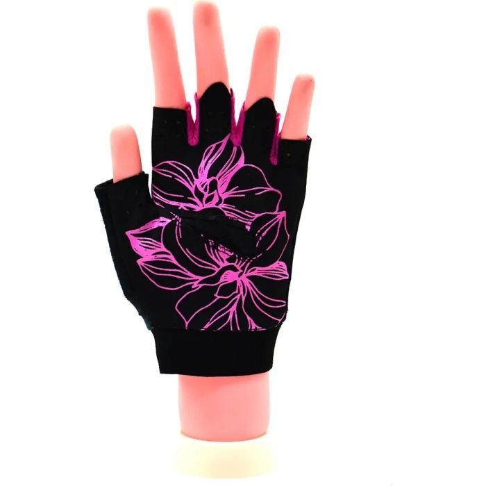 Перчатки для фитнеса MadMax MFG-770 Flower Power Gloves Black/Pink XS (MFG-770_XS) изображение 7