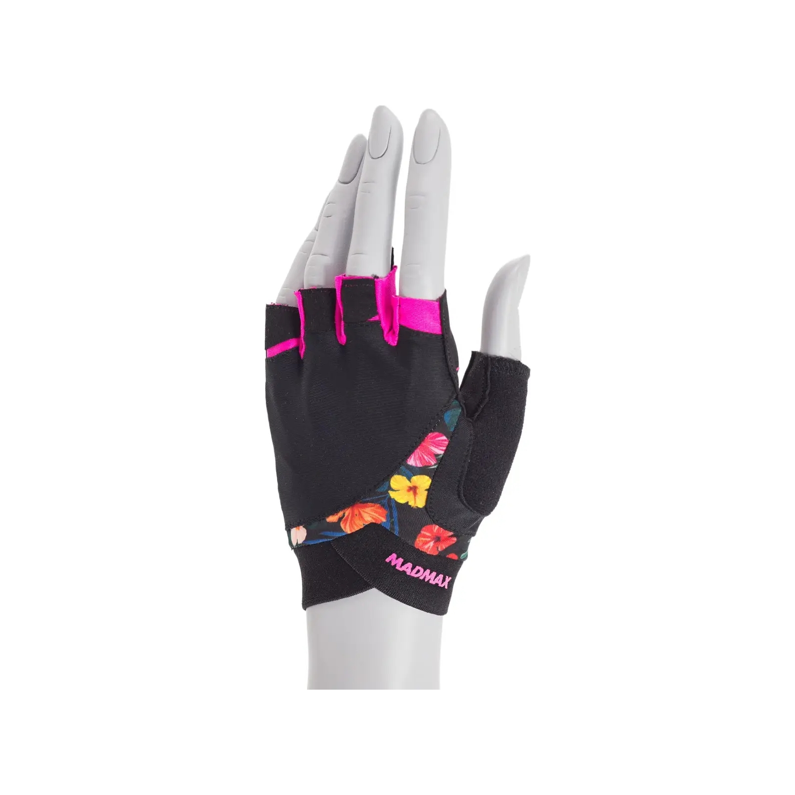 Рукавички для фітнесу MadMax MFG-770 Flower Power Gloves Black/Pink M (MFG-770_M)