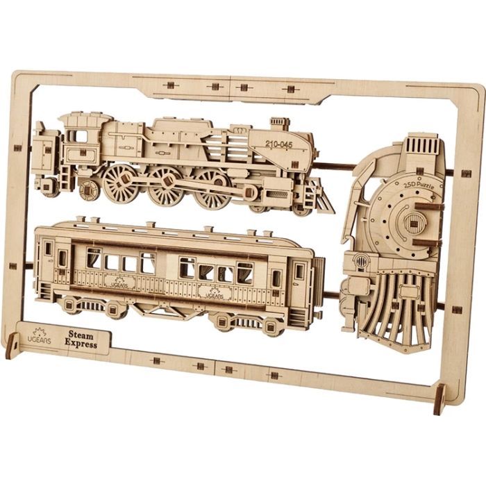 Конструктор Ugears Паротяг 2.5D (6337513)
