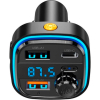 FM модулятор XO BCC08 автомобільний зарядний пристрій MP3/PD/2USB/3,1A Чорни (XO-BCC08) зображення 2