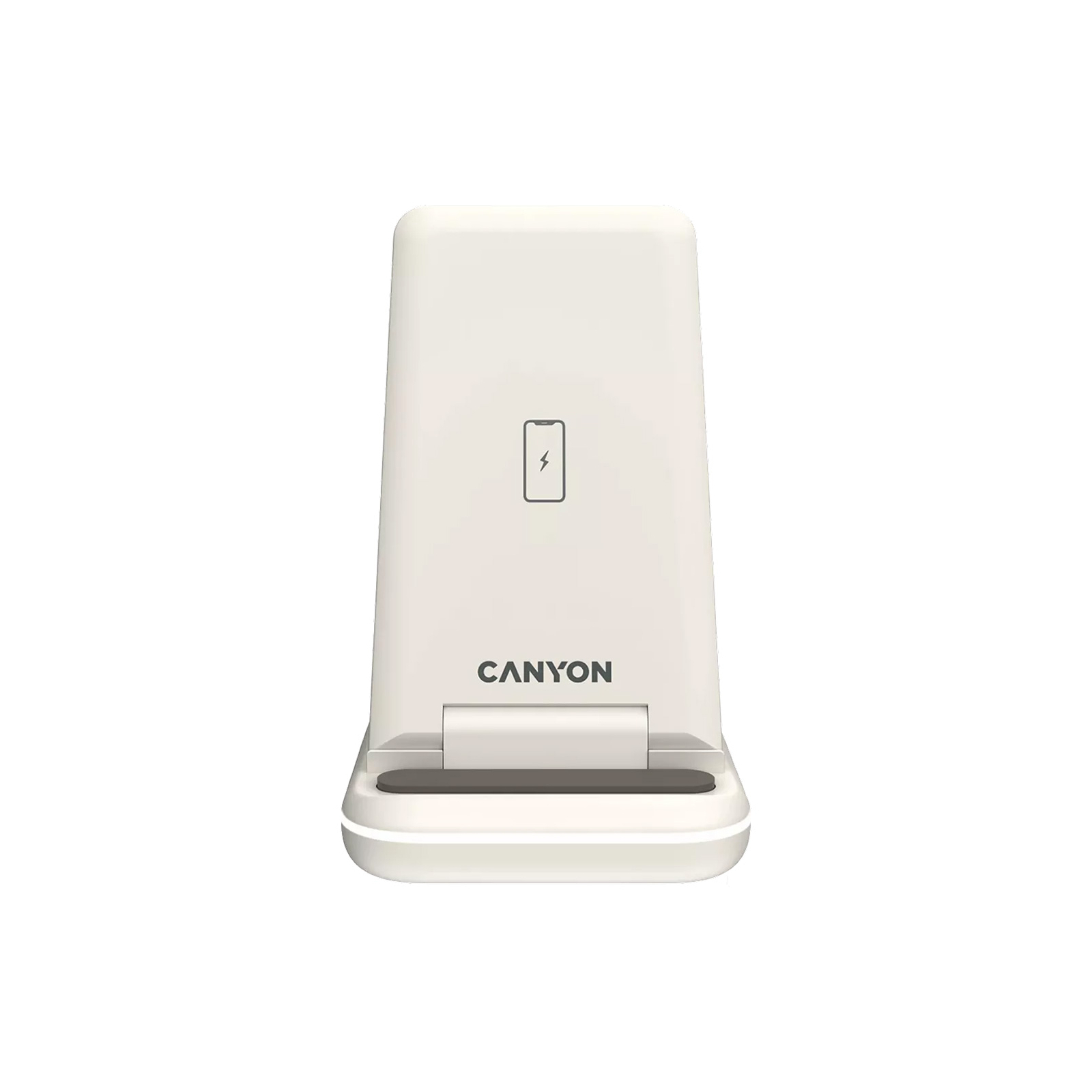 Зарядное устройство Canyon WS-304 Foldable 3in1 Wireless charger Cosmic Latte (CNS-WCS304CL) изображение 2