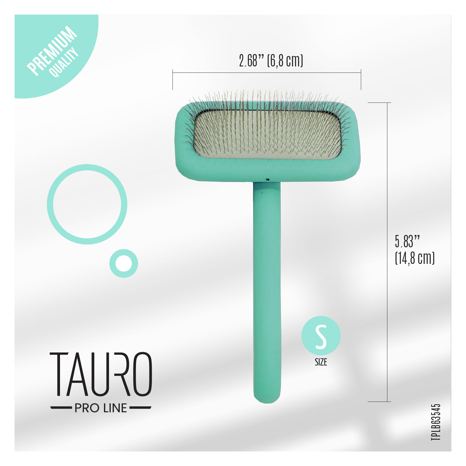 Гребінець для тварин Tauro Pro Line прямокутний S, зубці 11 мм mint (TPLB63545) зображення 3