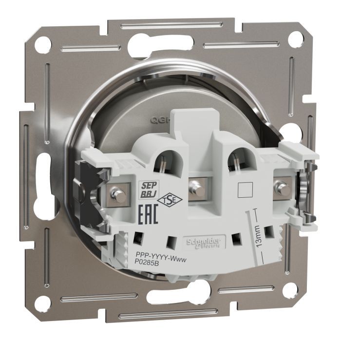 Розетка Schneider Electric ASFORA без заземлення антрацит (EPH3000171) изображение 7