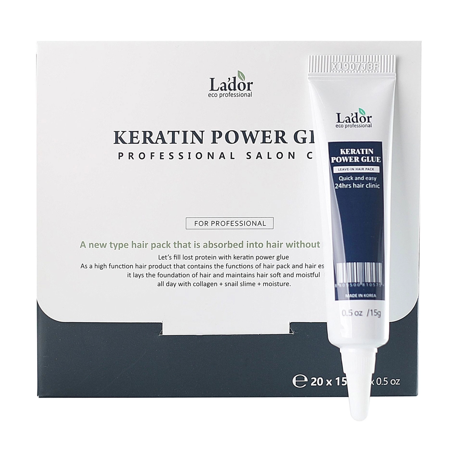 Сыворотка для волос La'dor Keratin Power Glue Восстановление секущихся кончиков 20 x 15 г (8809500811725)