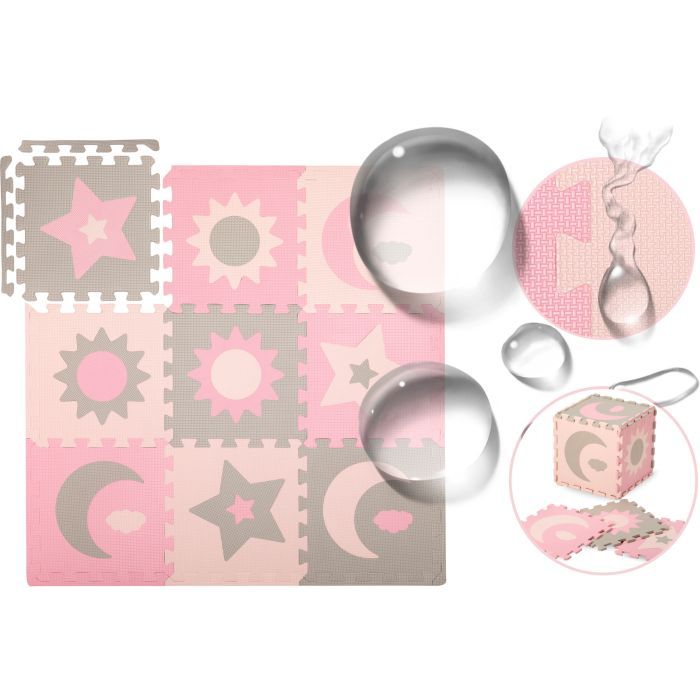 Дитячий килимок MoMi пазл Nebe 90 х 90 cм Pink (AKCE00030) зображення 7