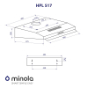 Витяжка кухонна Minola HPL 517 BL зображення 11