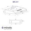 Вытяжка кухонная Minola HPL 517 BL изображение 11