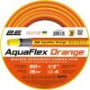 Шланг для поливу 2E AquaFlex Orange 1/2", 50м, 4 шари, 20бар, -10+60°C (2E-GHE12OE50)