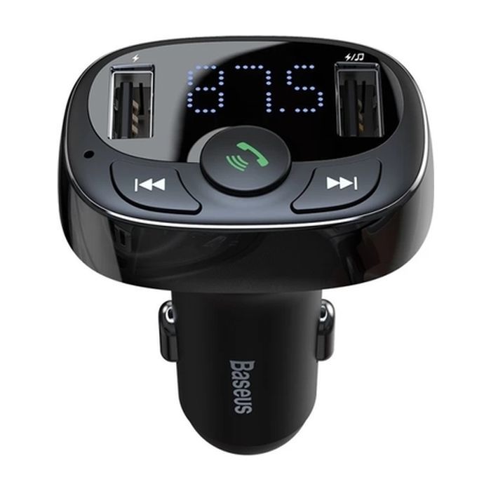 FM модулятор Baseus T Shaped S-09A 2 х USB Type-A, microSD Black (CCMT000001)