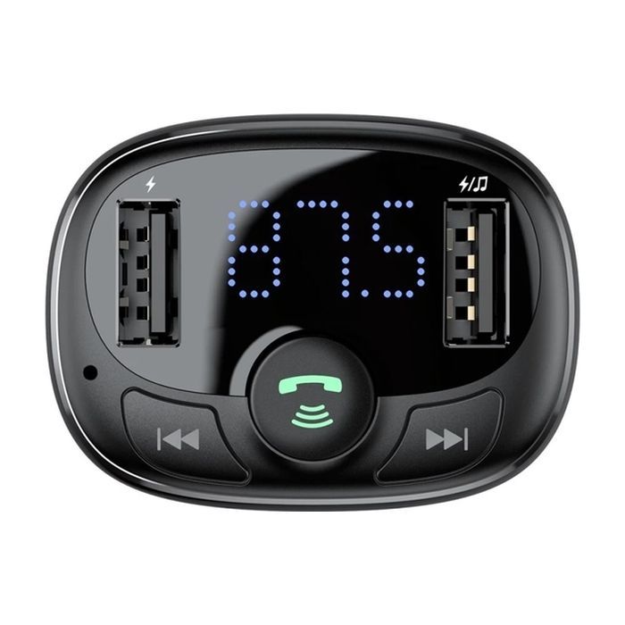 FM модулятор Baseus T Shaped S-09A 2 х USB Type-A, microSD Black (CCMT000001) зображення 5