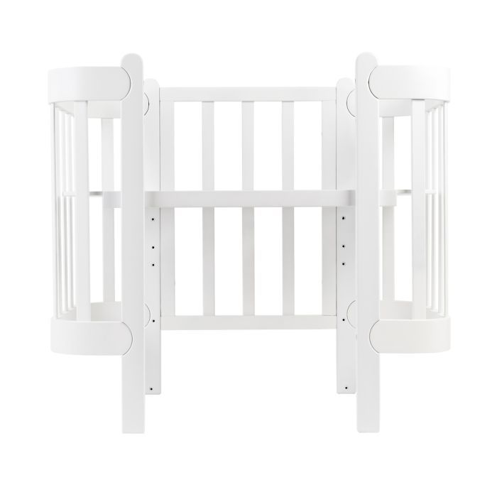 Кроватка Ingvart трансформер Nika 60 с опускной боковинкой (60х94, 60х120) бело-серая (3190037040) изображение 4