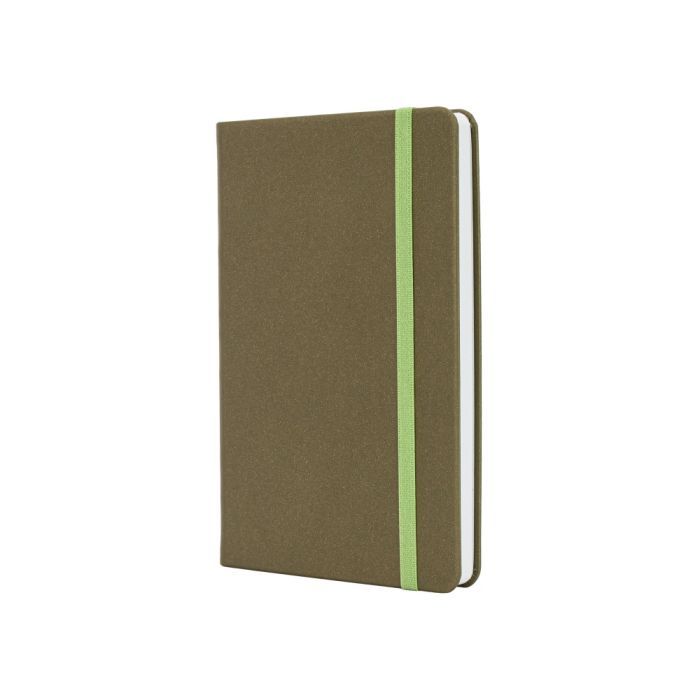 Книга записная Optima А5 MAGIC, твердая обложка, резинка, белый блок клетка, фисташковый (O27102-67)