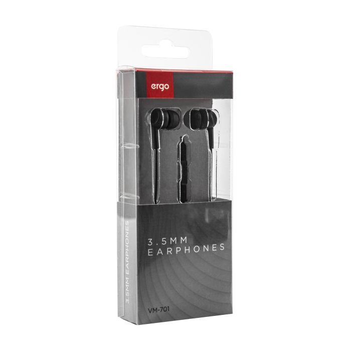 Навушники Ergo VM-701 3.5 мм Earphones Black (VM-701K) зображення 4