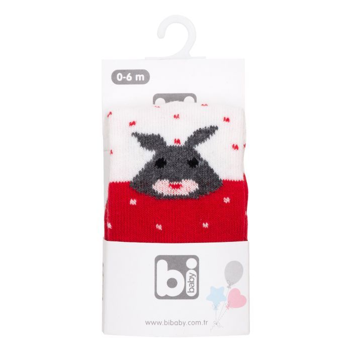 Колготки детские Bibaby с зайчиком (68312-74-red)