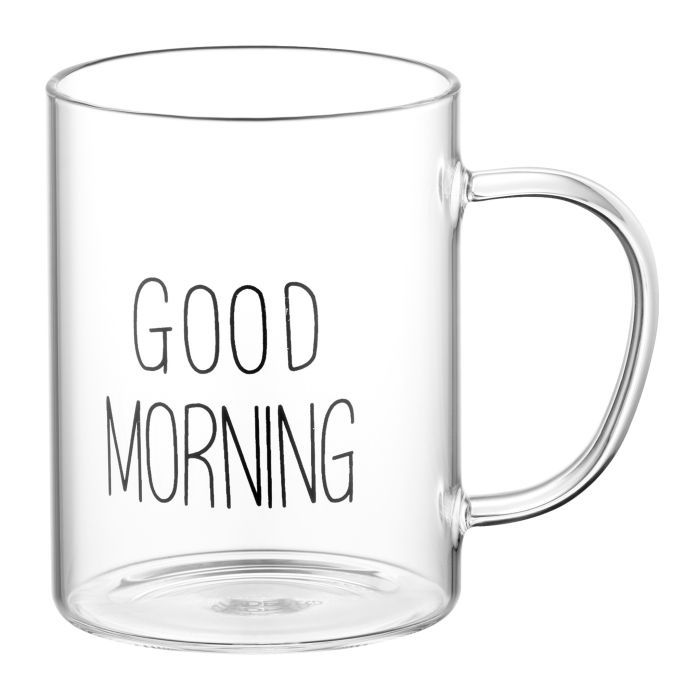 Набір чашок Ardesto Good Morning BMR 430 мл 2 шт прозорий (AR2643BMR)